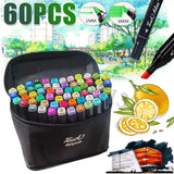 Like it Artist Alcohol Based Ink Colors Dual Tip Marker Set 60