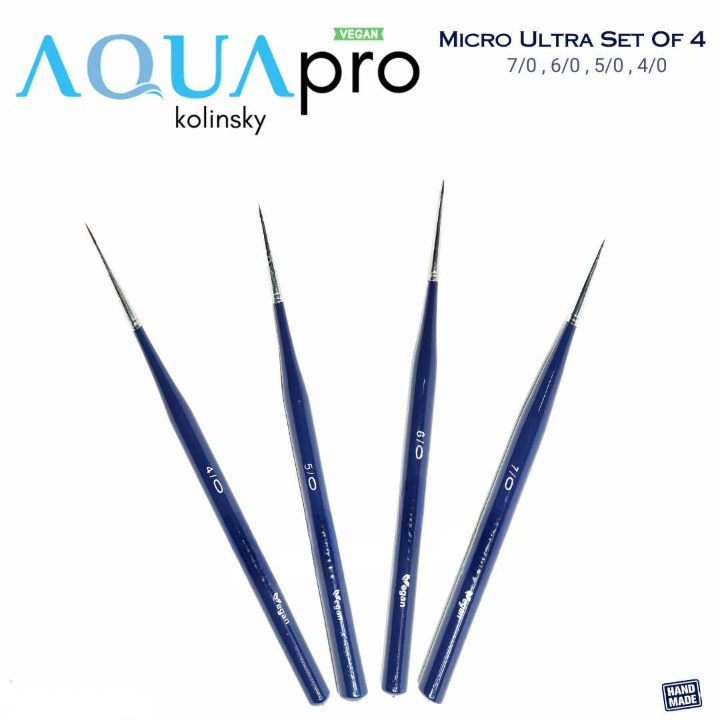 Like it Ultra Micro Spotter Set Of 4 Kolinsky Synthetic